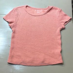 American Eagle cropped ribbed short sleeve top